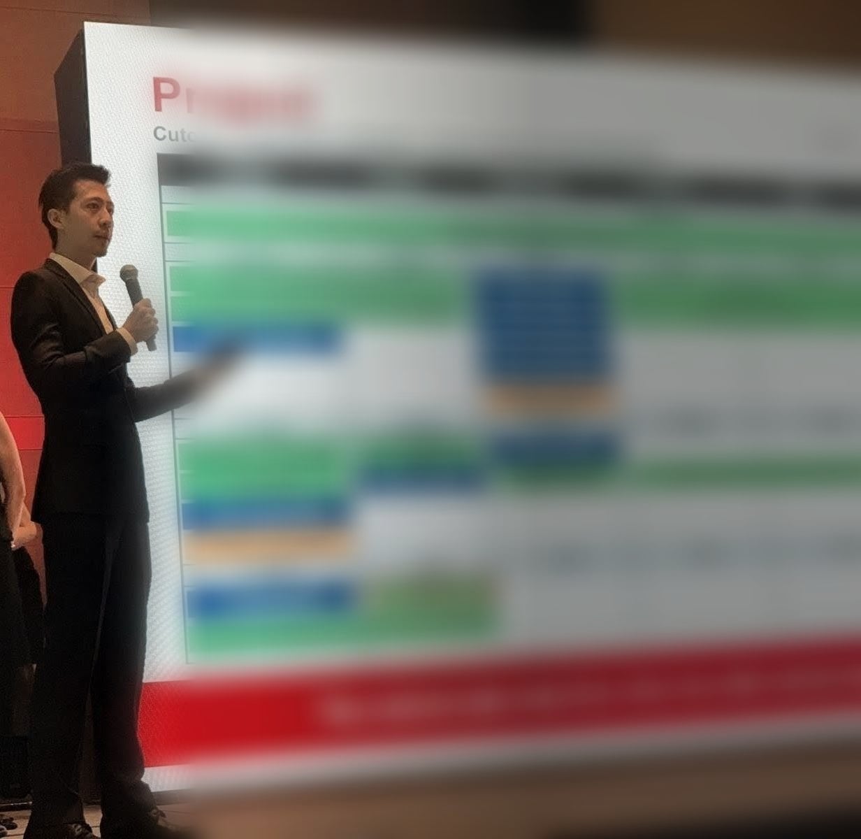 Karl presenting an SAP go-live cutover slide to a regional business team